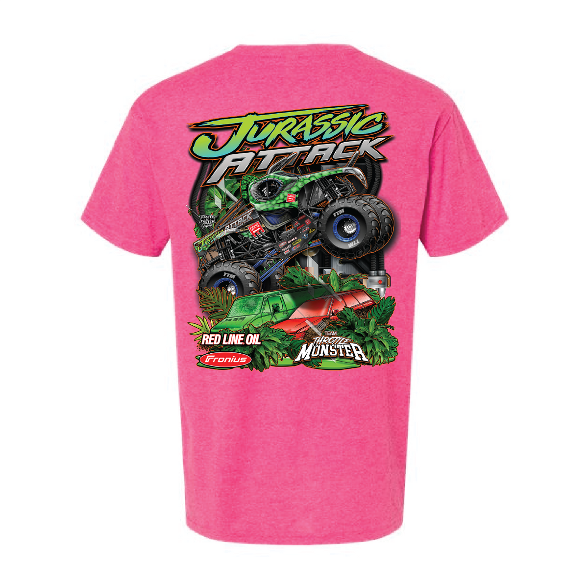 Kid's Jurassic Attack Pink Shirt