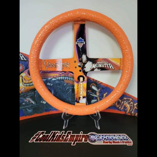 Velociraptor Orange Steering Wheel