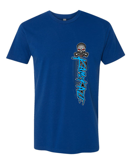 adult kamikaze blue shirt front