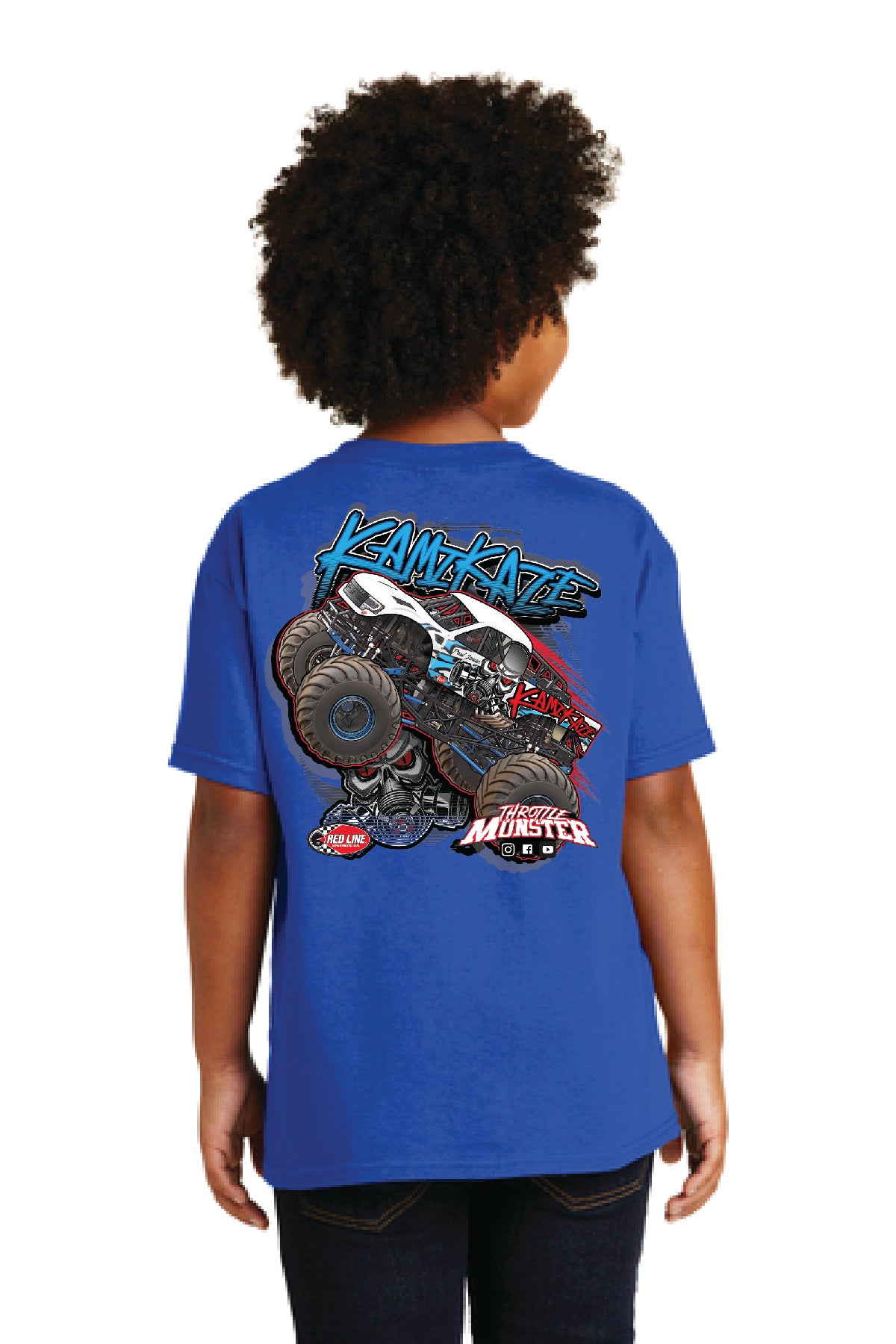Kid's Kamikaze Royal Blue Shirt Back