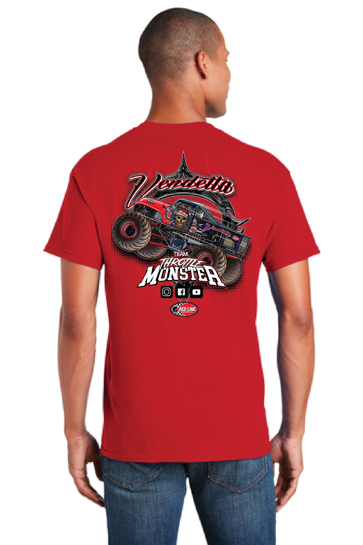 Adult Vendetta Red Shirt Back