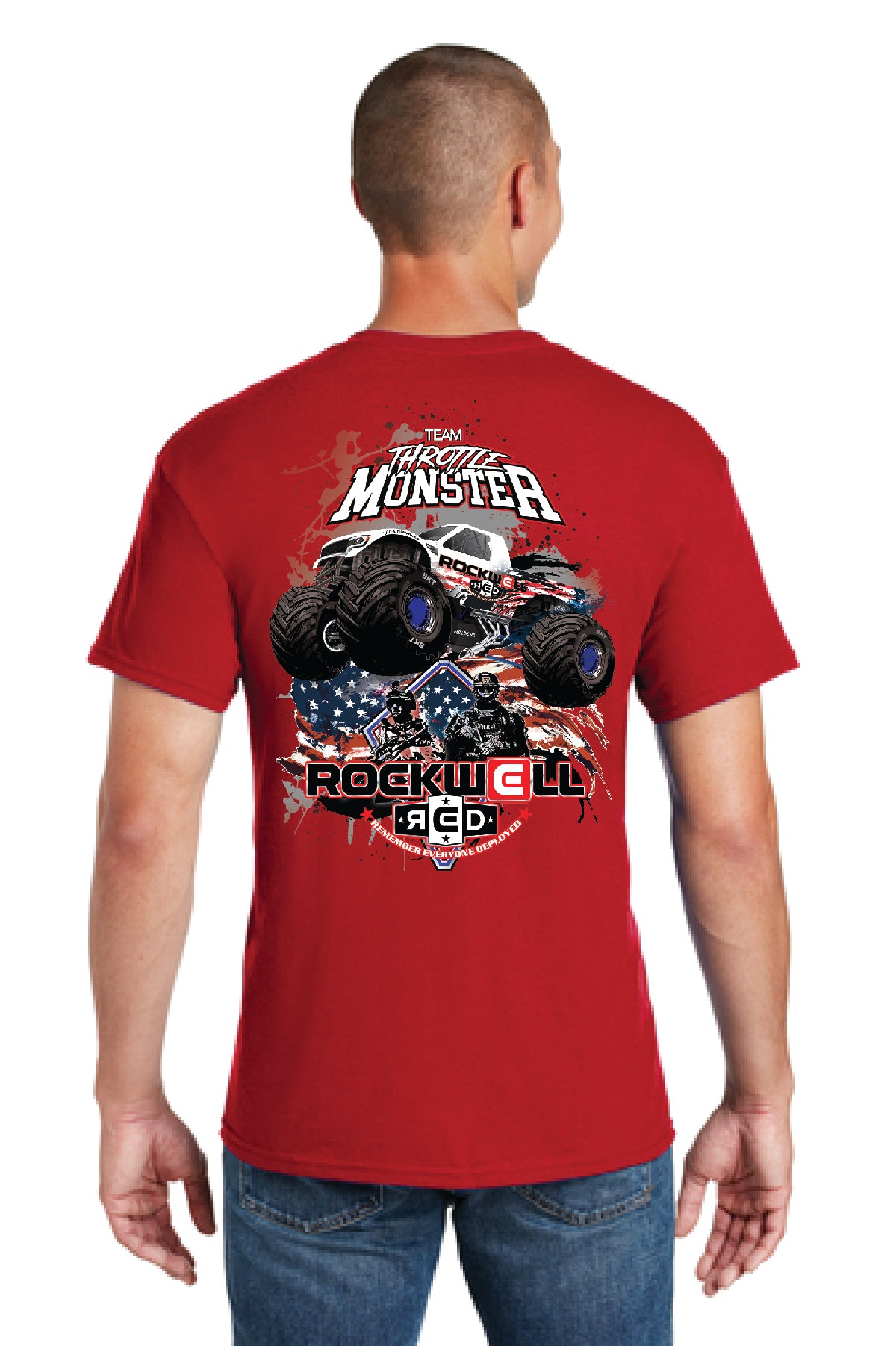 Kid's Rockwell R.E.D Red Shirt Back