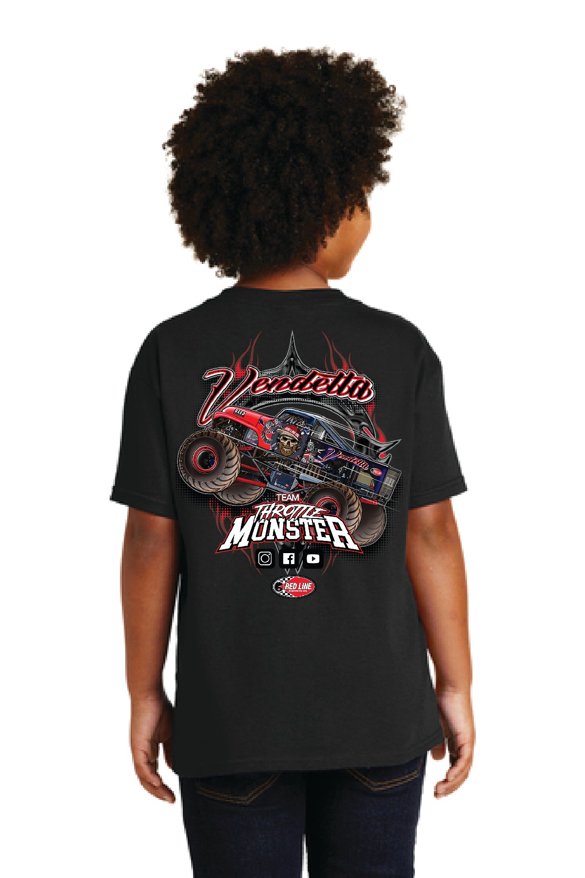 Kid's Vendetta Black Shirt Back
