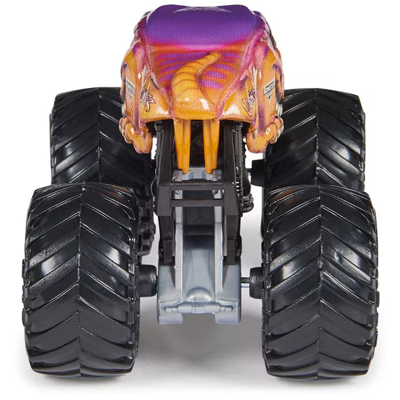 Velociraptor Orange/Purple Spin Master Monster Truck Toy 1:64