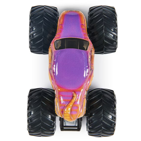 Velociraptor Orange/Purple Spin Master Monster Truck Toy 1:64