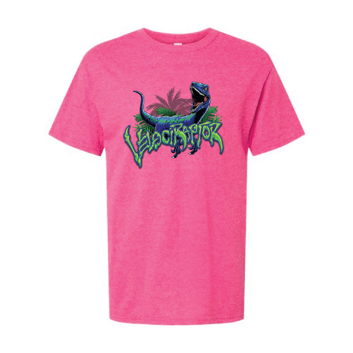 Kid's Velociraptor Pink Shirt