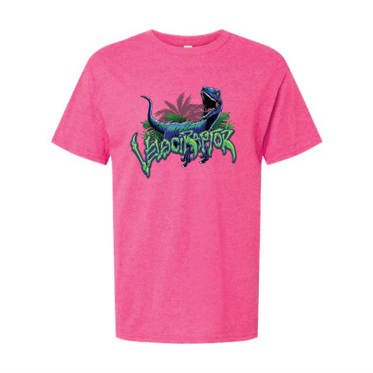 Kid's Velociraptor Pink Shirt