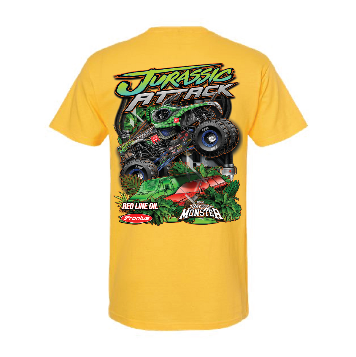 Adult Jurassic Attack Yellow Shirt
