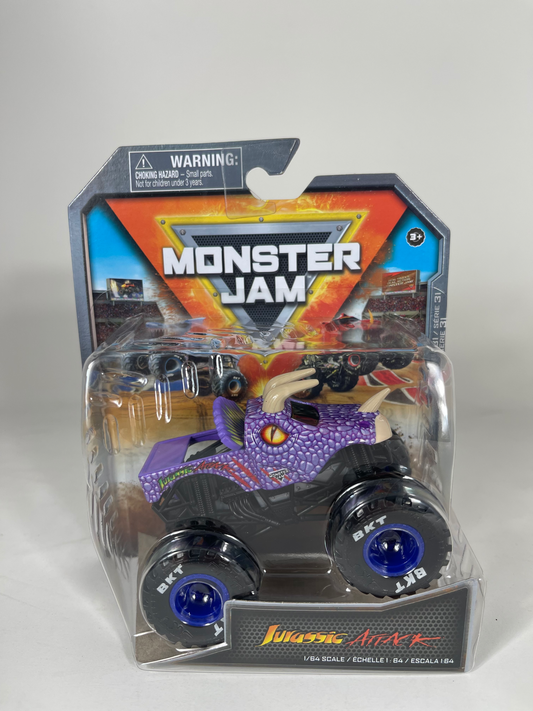 Jurassic Attack Purple Spin Master Monster Truck Toy 1:64