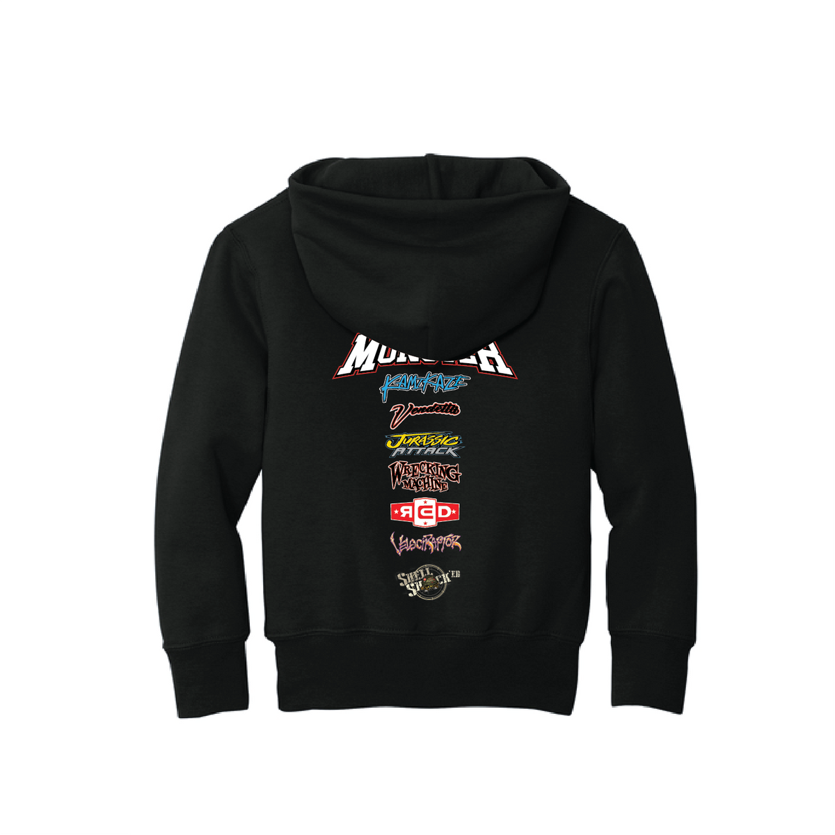 Kid's Team Throttle Monster Black Hoodie