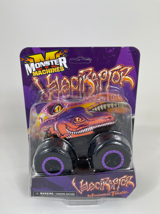 Velociraptor Orange/Purple Monster Truck Toy 1:64