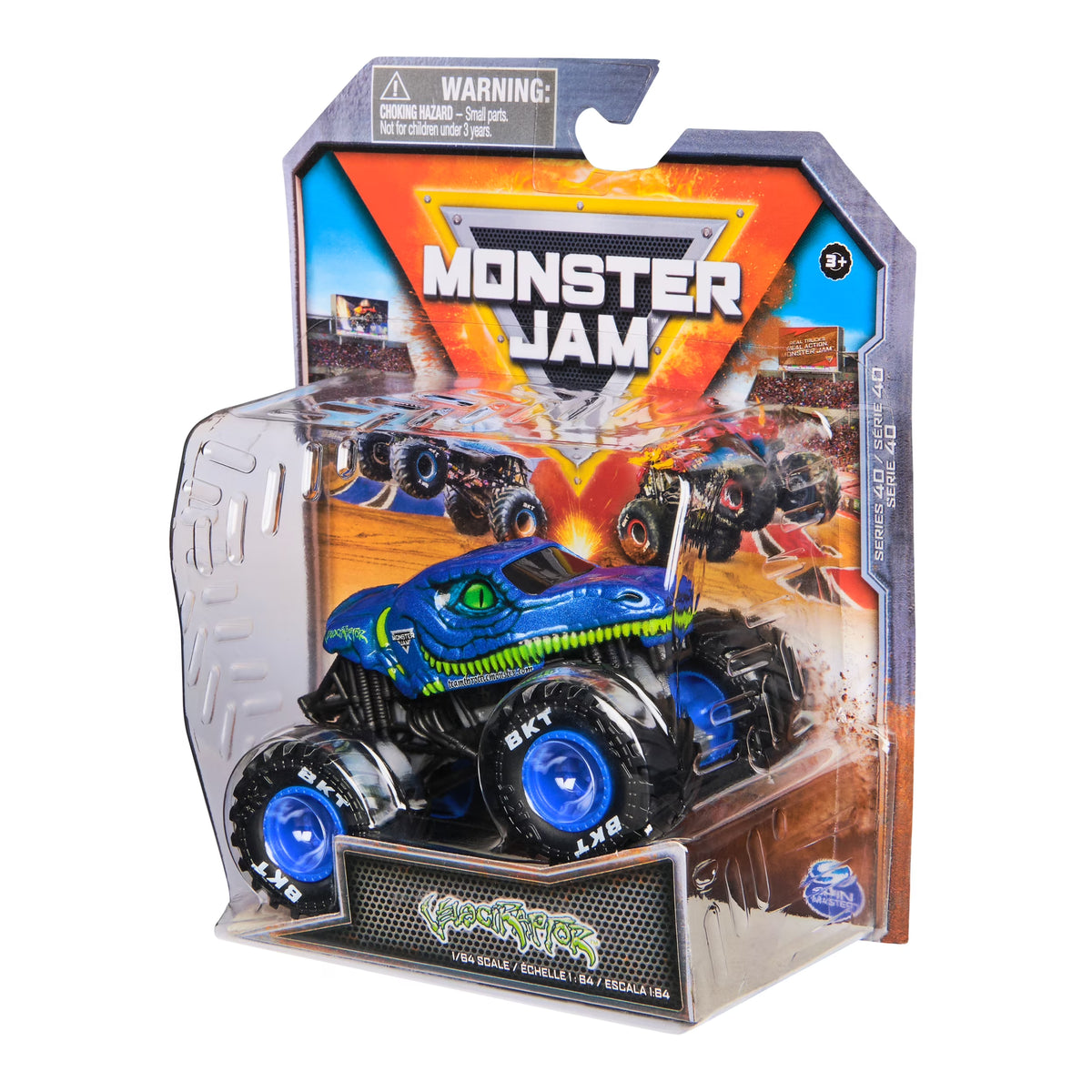 Velociraptor Blue Spin Master Monster Truck Toy 1:64