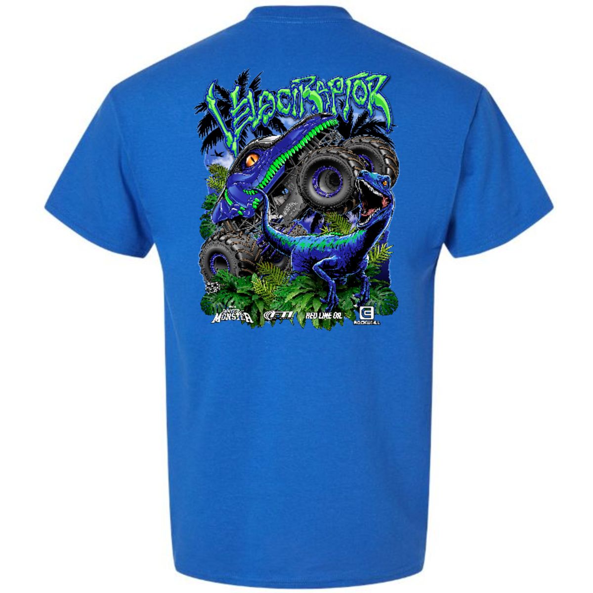 Kid's Velociraptor Blue Shirt