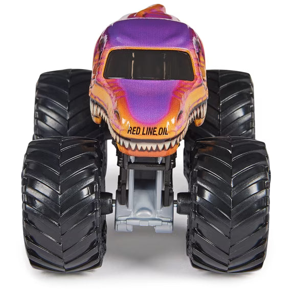 Velociraptor Orange/Purple Spin Master Monster Truck Toy 1:64