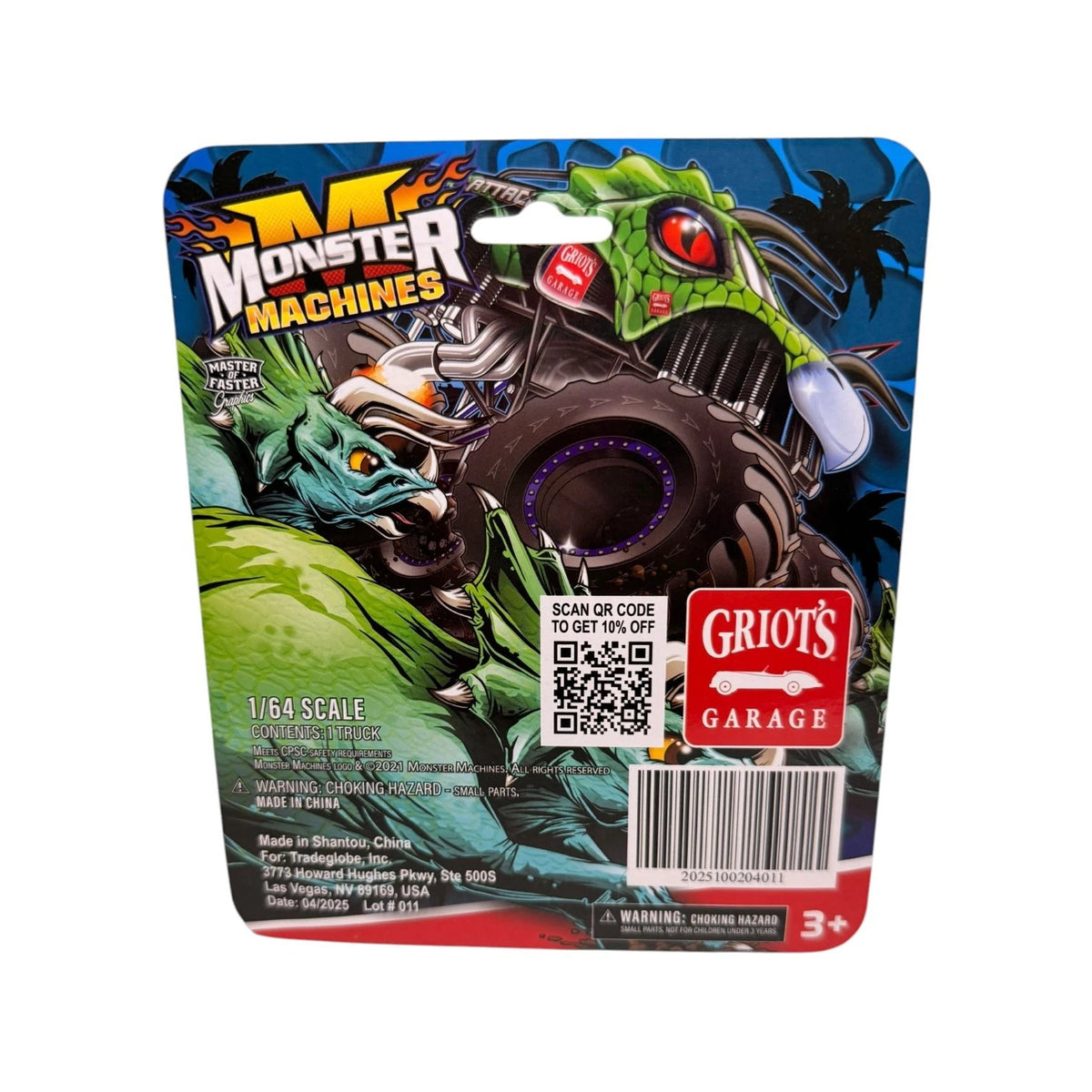 Jurassic Attack Monster Truck Toy 1:64