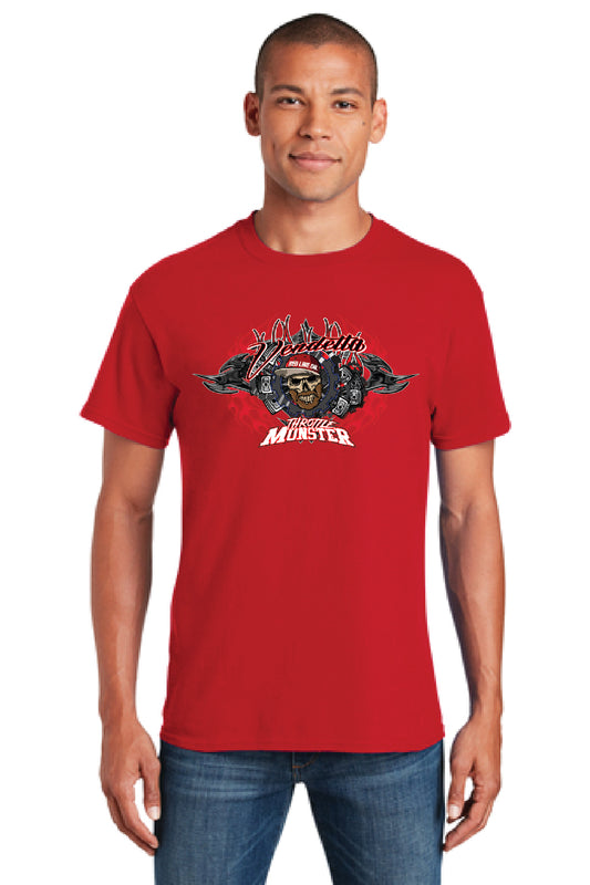 Adult Vendetta Red Shirt Front