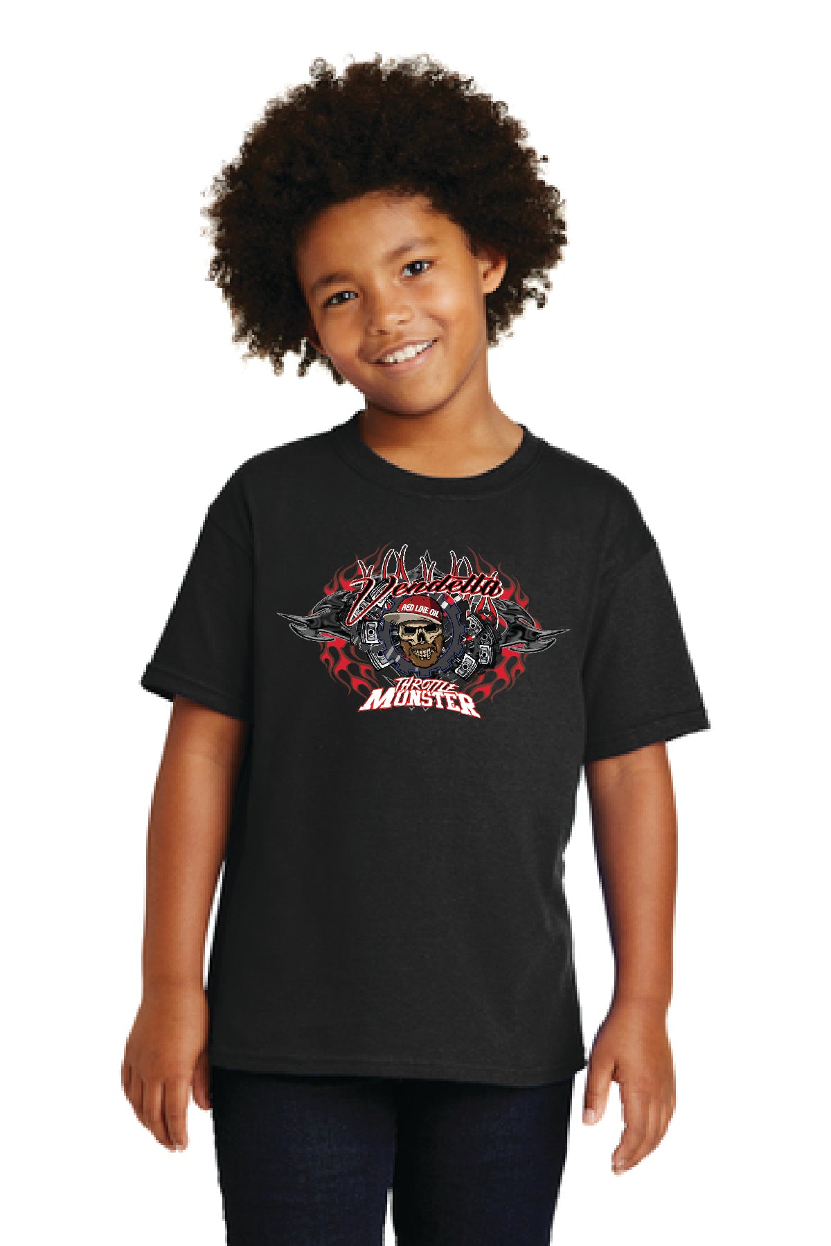 Kid's Vendetta Black Shirt – Team Throttle Monster